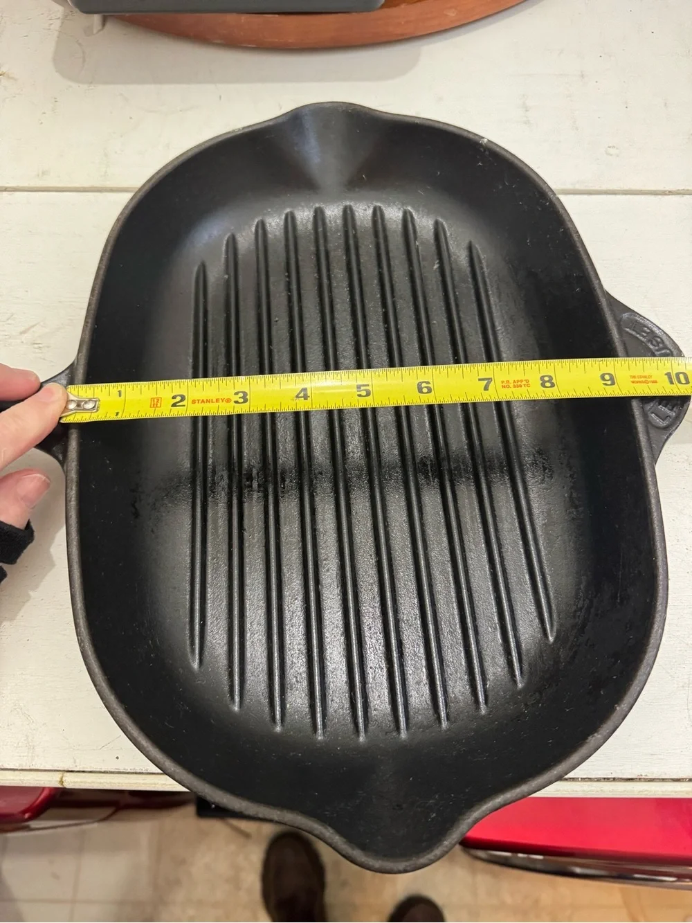 Le Creuset Oval Cast Iron Grill Pan Skillet French Made Number 32 France
